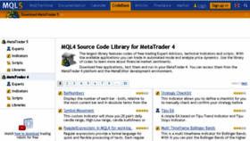 What Codebase.mql4.com website looked like in 2017 (6 years ago)