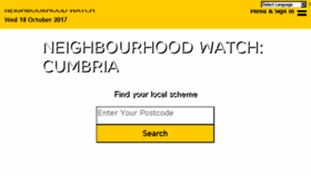 What Cumbrianeighbourhoodwatch.co.uk website looked like in 2017 (6 years ago)