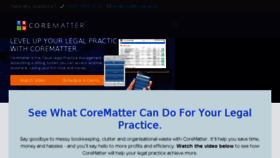 What Corematter.biz website looked like in 2017 (6 years ago)