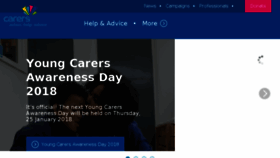 What Carers.org website looked like in 2017 (6 years ago)