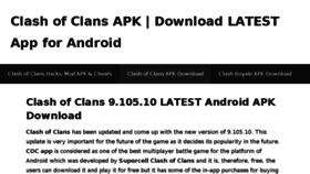 What Clashofclansapk.co website looked like in 2017 (6 years ago)
