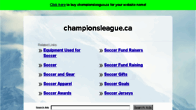 What Championsleague.ca website looked like in 2017 (6 years ago)