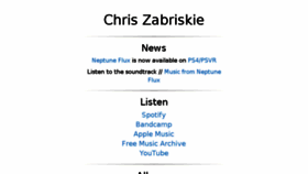 What Chriszabriskie.com website looked like in 2017 (6 years ago)