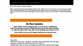 What Cys-audiovideodownloader.com website looked like in 2017 (6 years ago)