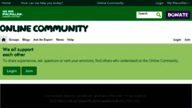 What Community.macmillan.org.uk website looked like in 2017 (6 years ago)