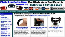 What Chairarmpads.com website looked like in 2017 (6 years ago)