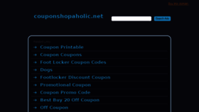 What Couponshopaholic.net website looked like in 2017 (6 years ago)