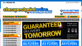 What Cheapestprintonline.co.uk website looked like in 2017 (6 years ago)
