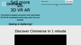 What Cimmerse.com website looked like in 2017 (6 years ago)
