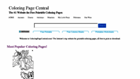 What Coloringpagecentral.com website looked like in 2017 (6 years ago)