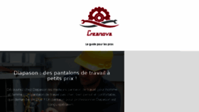 What Creanova.fr website looked like in 2017 (6 years ago)