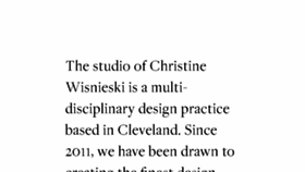 What Christinewisnieski.com website looked like in 2017 (6 years ago)