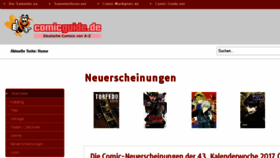 What Comicguide.de website looked like in 2017 (6 years ago)