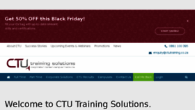 What Ctutraining.ac.za website looked like in 2017 (6 years ago)