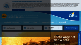 What Costakreuzfahrten.de website looked like in 2017 (6 years ago)