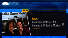 What Centralia.edu website looked like in 2017 (8 years ago)