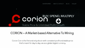What Corion.io website looked like in 2017 (6 years ago)