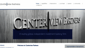 What Centerviewpartners.com website looked like in 2017 (6 years ago)