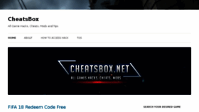 What Cheatsbox.net website looked like in 2017 (6 years ago)