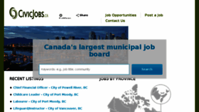 What Civicjobs.ca website looked like in 2017 (6 years ago)