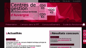What Cdg63.fr website looked like in 2017 (6 years ago)