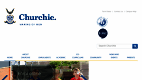 What Churchie.com.au website looked like in 2017 (8 years ago)