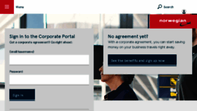 What Corporate.norwegian.no website looked like in 2017 (6 years ago)