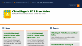 What Chhattisgarh.pscnotes.com website looked like in 2017 (6 years ago)