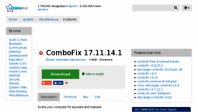 What Combofix.updatestar.com website looked like in 2017 (6 years ago)