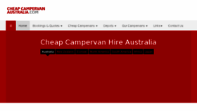 What Cheapcampervanaustralia.com website looked like in 2018 (6 years ago)