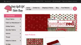 What Crazyquiltgirlfabricshop.com website looked like in 2018 (6 years ago)