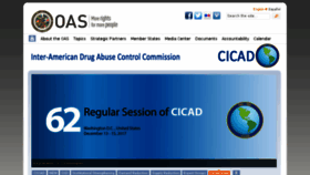What Cicad.oas.org website looked like in 2018 (6 years ago)