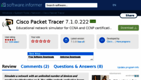 What Cisco-packet-tracer.informer.com website looked like in 2018 (6 years ago)