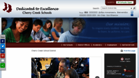 What Cherrycreekschools.org website looked like in 2018 (7 years ago)