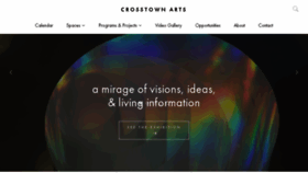 What Crosstownarts.org website looked like in 2018 (6 years ago)