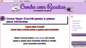 What Crochecomreceitas.com website looked like in 2018 (6 years ago)