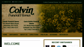 What Colvinfuneralhome.com website looked like in 2018 (6 years ago)