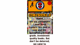 What Comicbooks.ie website looked like in 2018 (6 years ago)