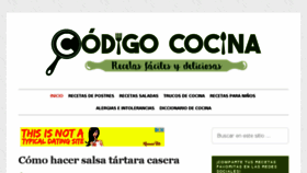 What Codigococina.com website looked like in 2018 (6 years ago)