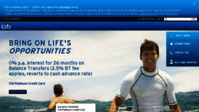 What Citibank.com.au website looked like in 2018 (6 years ago)