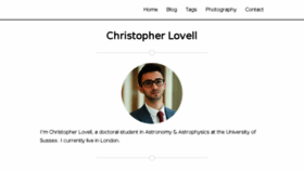 What Christopherlovell.co.uk website looked like in 2018 (6 years ago)