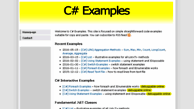 What Csharp-examples.net website looked like in 2018 (6 years ago)