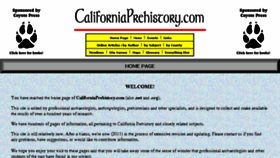 What Californiaprehistory.com website looked like in 2018 (6 years ago)