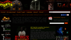 What Californiahauntedhouses.com website looked like in 2018 (6 years ago)