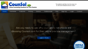 What Counsol.com website looked like in 2018 (6 years ago)