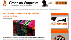 What Crearmiempresa.es website looked like in 2018 (6 years ago)