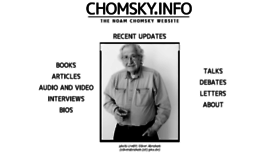 What Chomsky.info website looked like in 2018 (6 years ago)