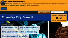 What Coventry.gov.uk website looked like in 2018 (6 years ago)