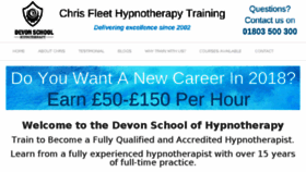 What Chrisfleethypnotherapytraining.co.uk website looked like in 2018 (6 years ago)