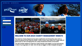 What Charity.greatrun.org website looked like in 2018 (6 years ago)